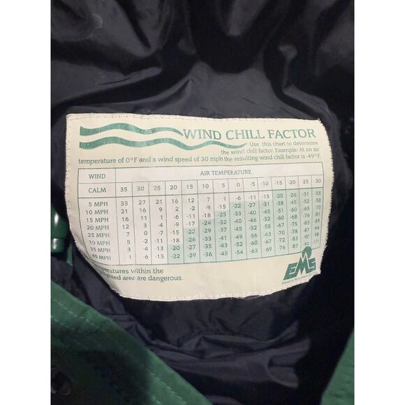 Eastern Mountain Sports Goose Down Snow Jacket Coat Heavyweight Green Men Medium - Picture 8 of 9